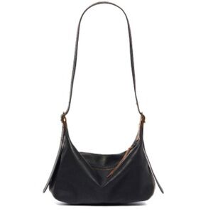 Feed Black Leather Ava Bag Slouchy Tote Shoulder Bag Satchel Sling Hobo